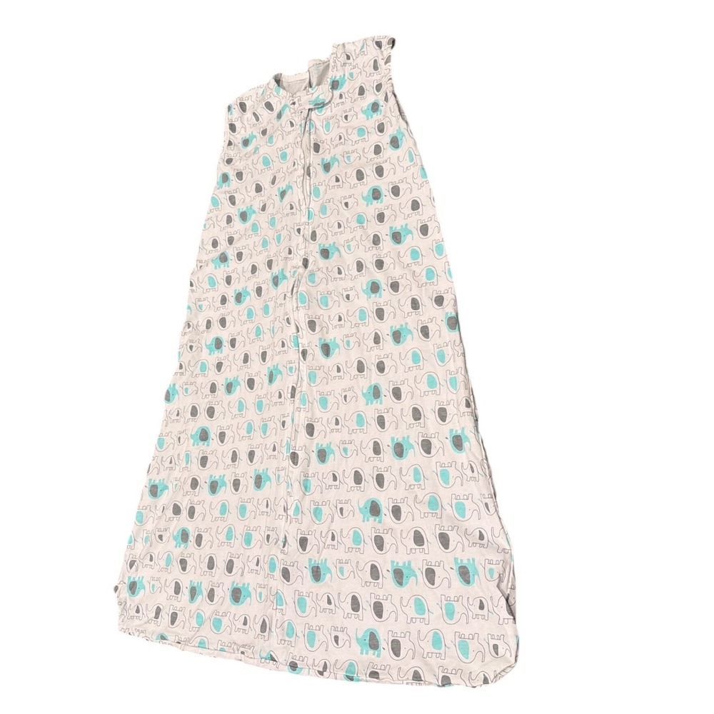 Luvable Friends Mint Gray Elephant Cotton Sleep Sack XL 18-24 Months 40237